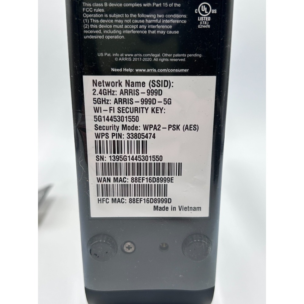 New ARRIS Surfboard SBG6950AC2 Cable Modem & AC1900 Wi-Fi 5 Router DOCSIS 3.0 - Picture 13 of 16